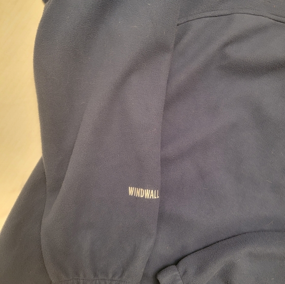 The North Face Windwall Fleece Jacket Mens Small Pockets Embroidered Logo Blue - Picture 8 of 16